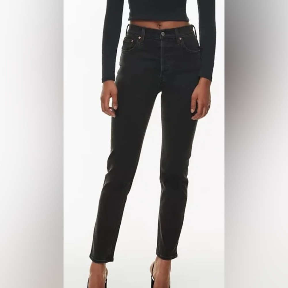 Aritzia Denim Fourm Yoko High Rise Slim Jeans